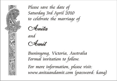 Save the date card 8 - Parekh Cards